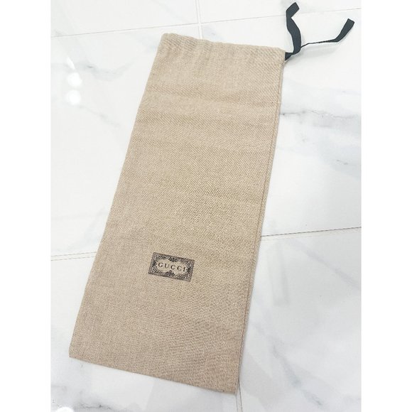 GUCCI CANVAS TAN DUST BAG FOR SHOE(S) 14 x 6.5 inches - Picture 1 of 3